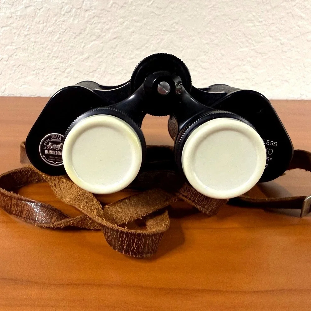 Vintage Hambletonian Peerless 8x30 Binoculars Japan Coated Optics Leather Case